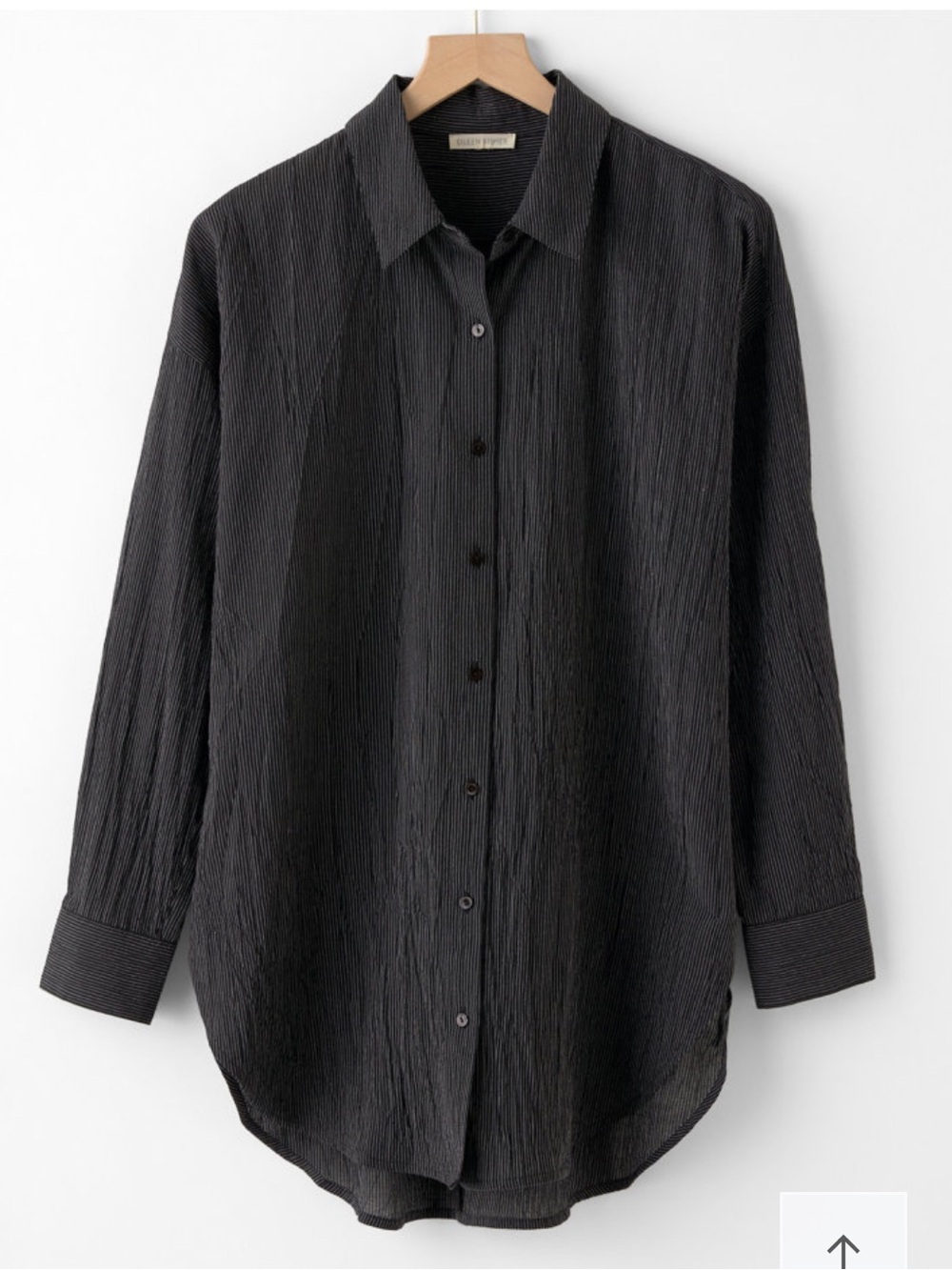 EILEEN FISHER TENCEL™ & Organic-Cotton Ministripe Shirt Size Medium
